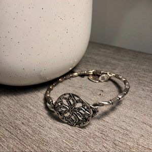 Alex and Ani silver tone bracelet, compass